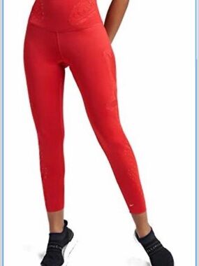 Red NIKE W Nk Boutique Tight Mesh Motif – Women's Tights RARE